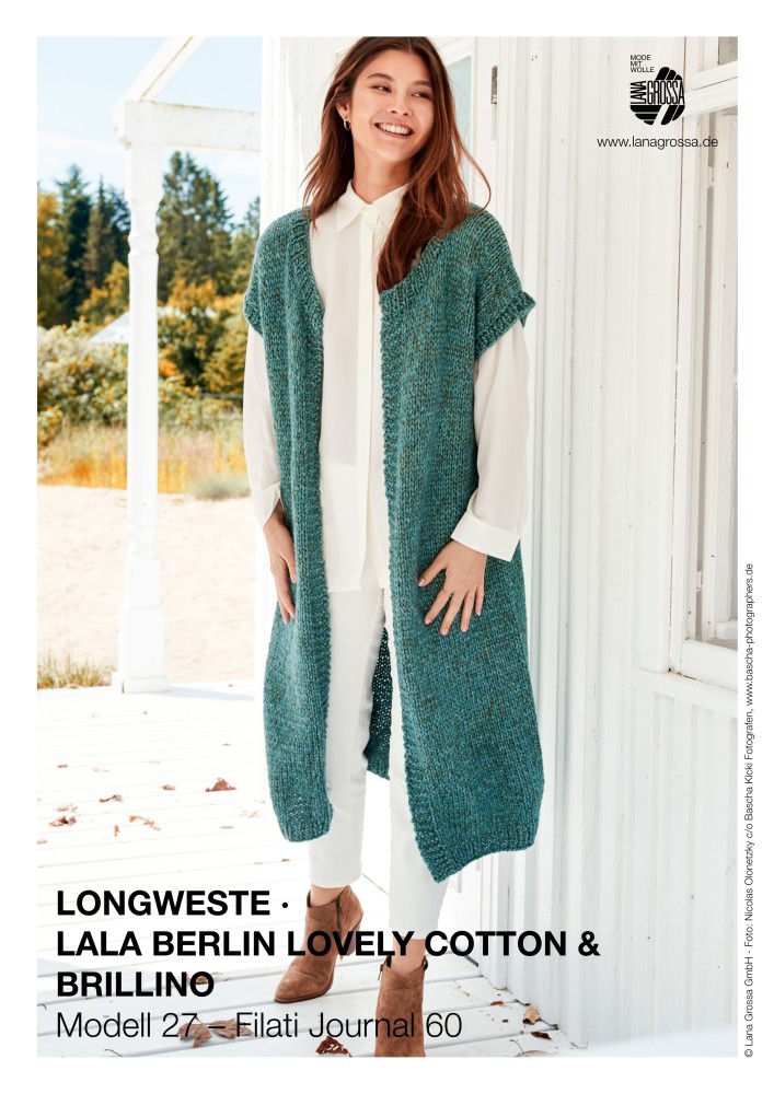 Longweste aus Lala Berlin Lovely Cotton & Brillino