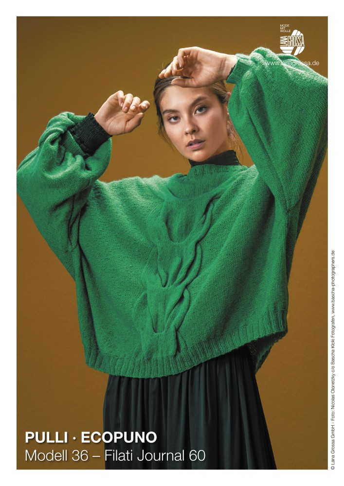 Pullover Ecopuno mit Zopfmuster