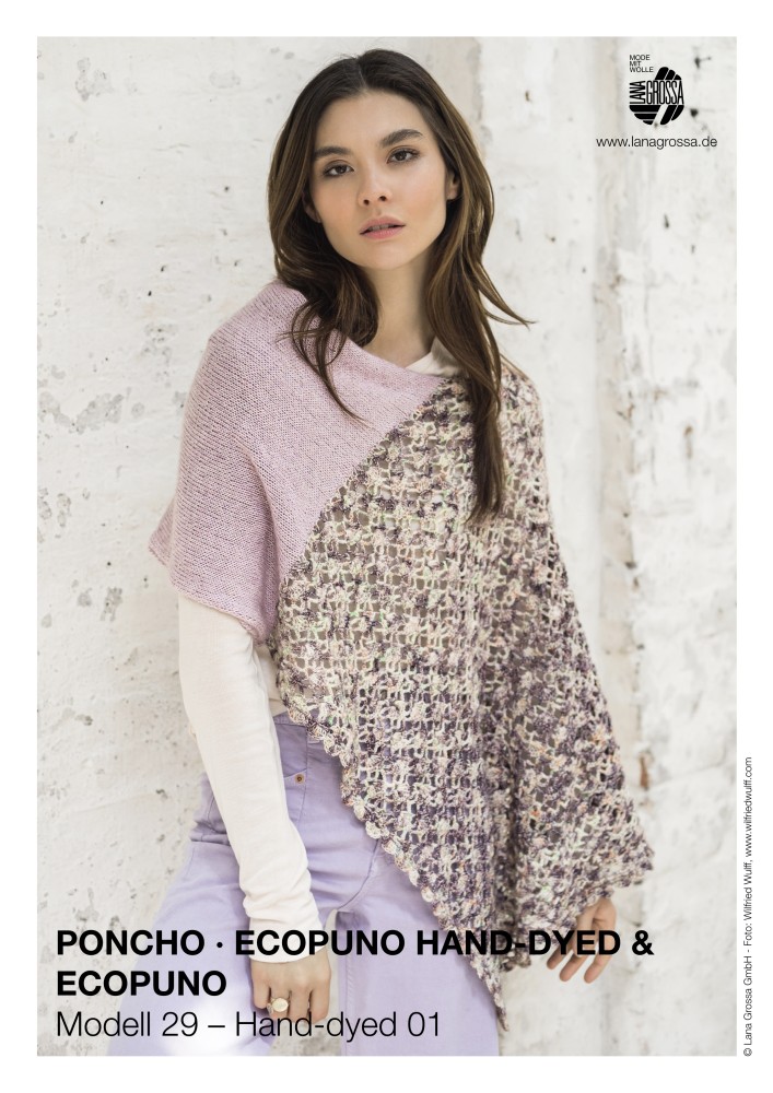 Poncho aus Ecopuno Hand-dyed und Ecopuno
