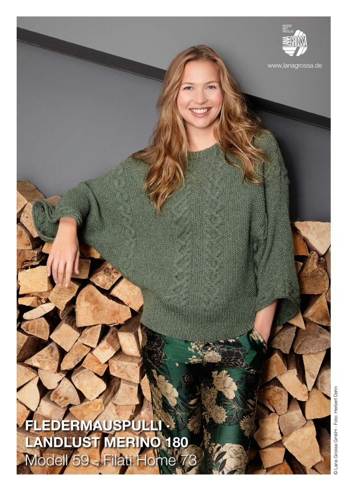 Fledermauspulli Landlust Merino 180
