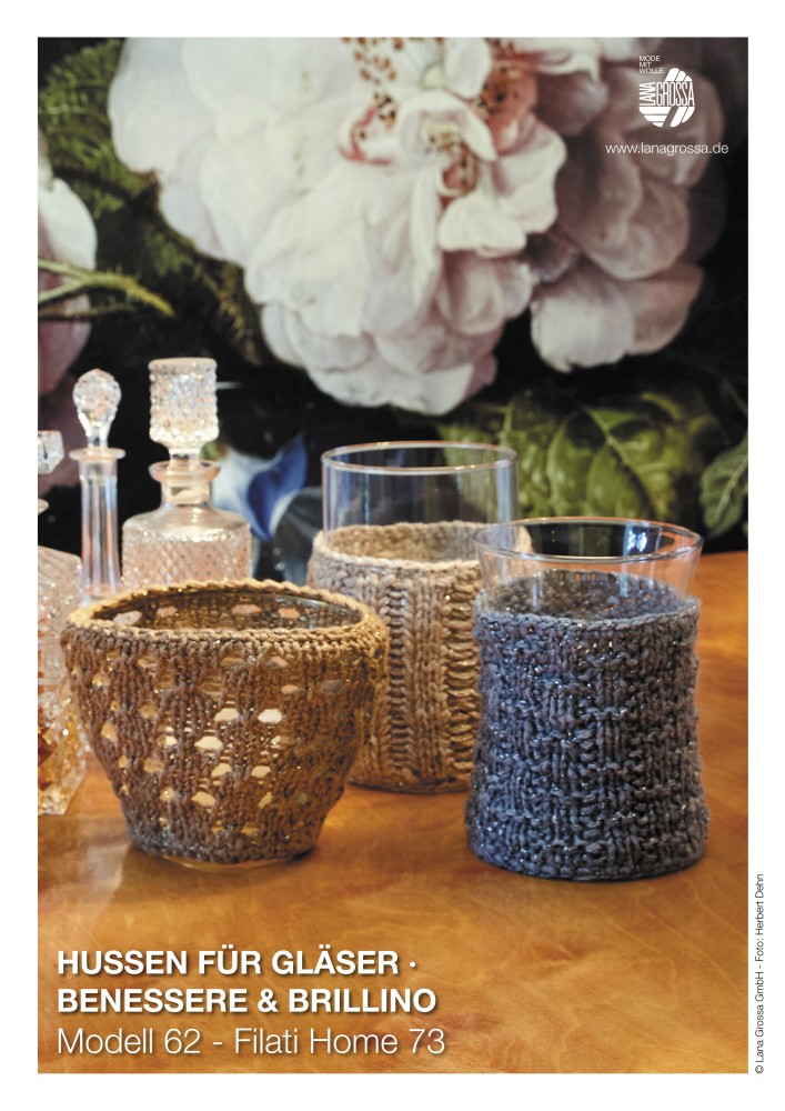 Hussen für Gläser in doppeltem Patent-, Struktur- und Lochmuster