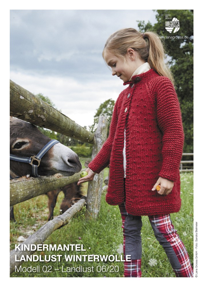 Kindermantel Landlust Winterwolle Modell 02