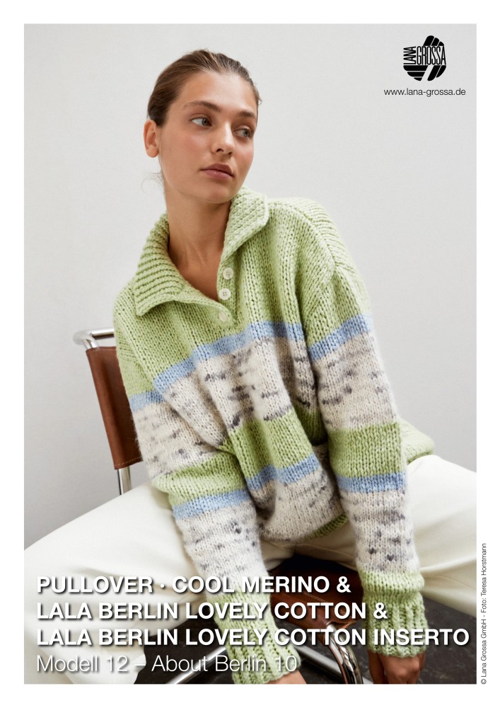 Pullover "About Berlin 10" mit Streifen und Knötchenrand