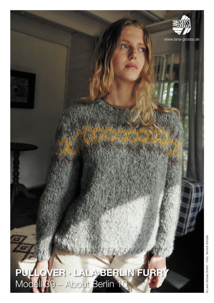 Pullover About Berlin 10 mit Jacquardbordüren