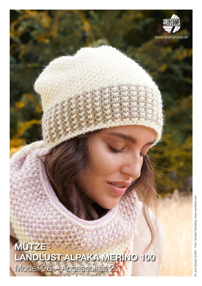 Mütze Landlust Alpaka Merino 100