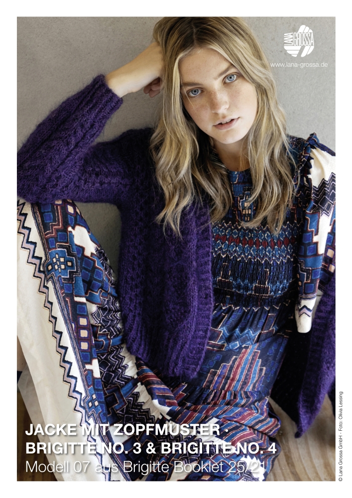 Jacke mit Zopfmuster