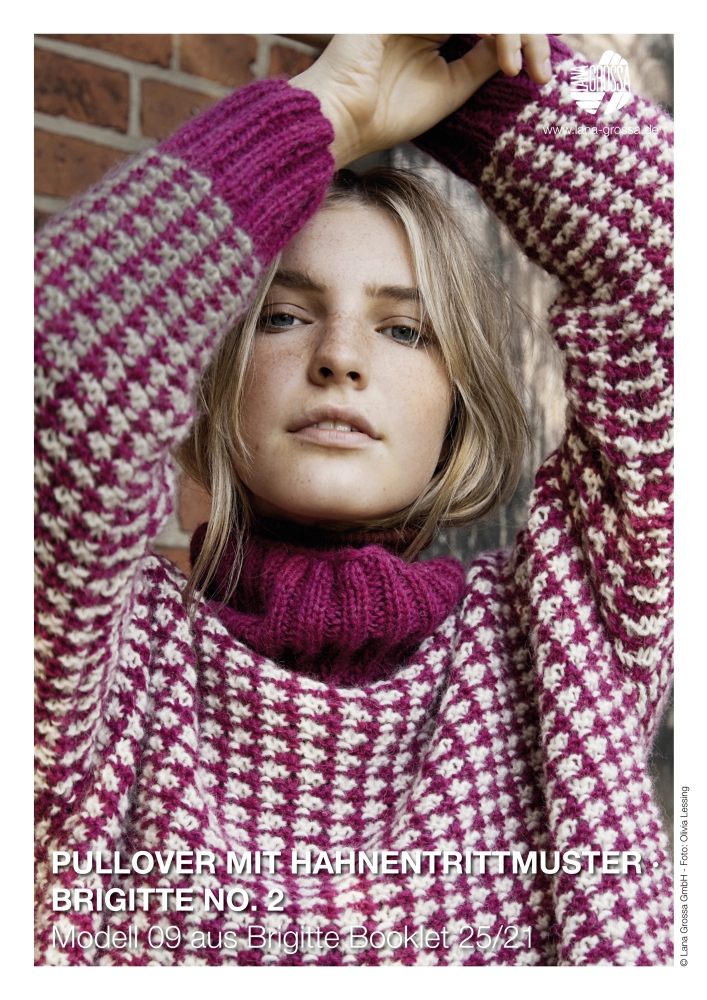 Pullover mit Hahnentrittmuster