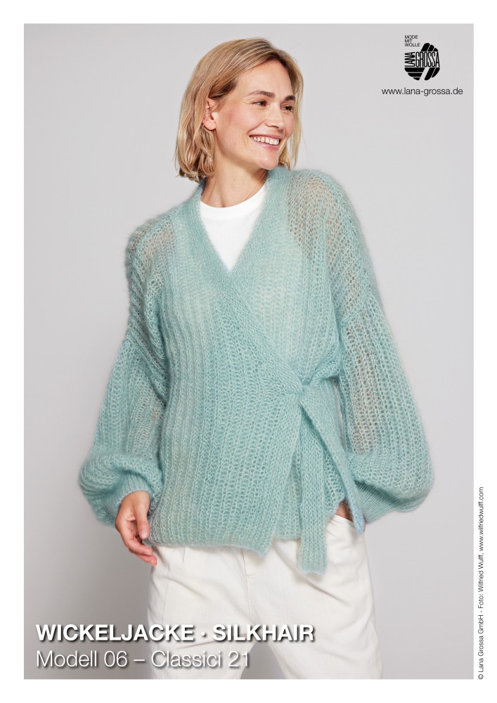 Wickeljacke aus Silkhair mit Vollpatent und Tunnelpatent