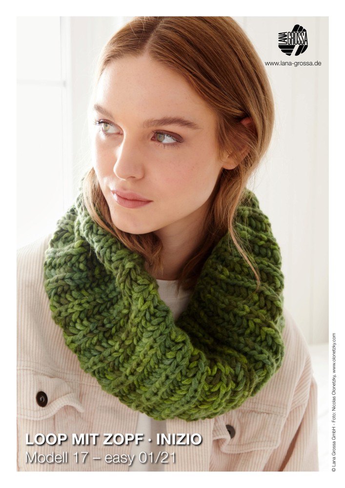 Loop mit Zopf aus Inizio von Lana Grossa