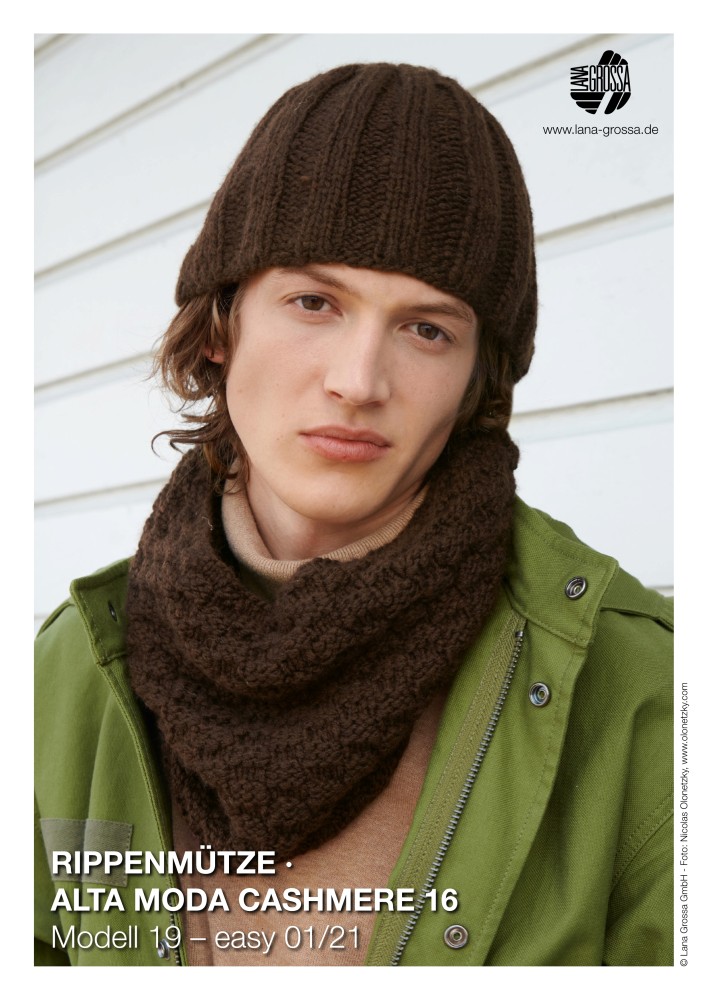 Rippenmütze aus Alta Moda Cashmere 16