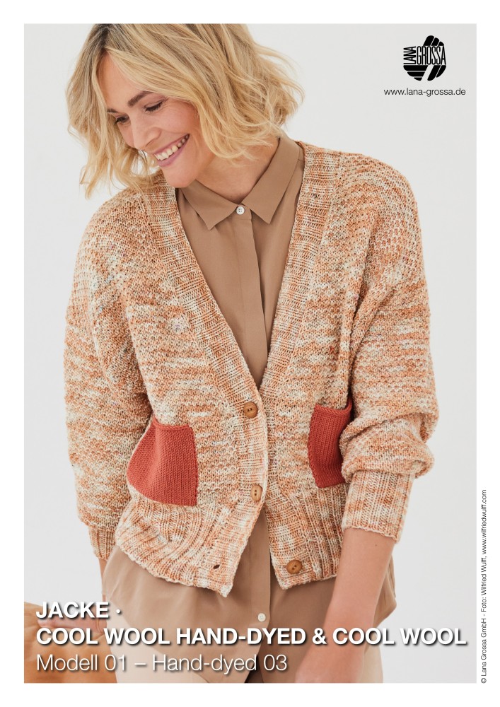 Jacke Modell 01 – Hand-dyed 03 aus Cool Wool Hand-dyed & Cool Wool