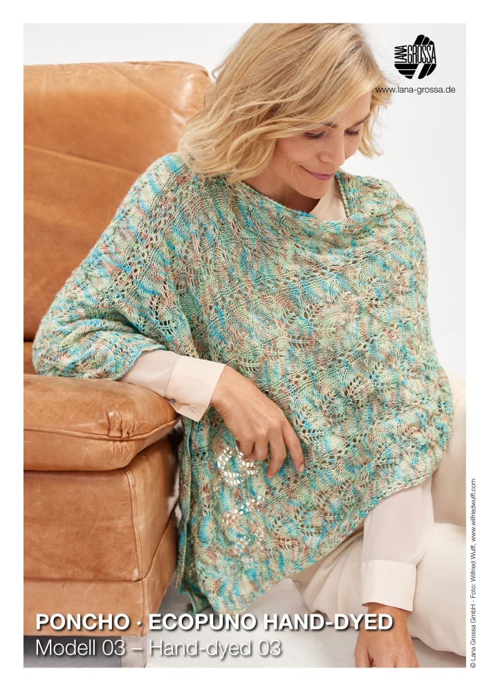 Poncho Ecopuno Hand-Dyed Modell 03