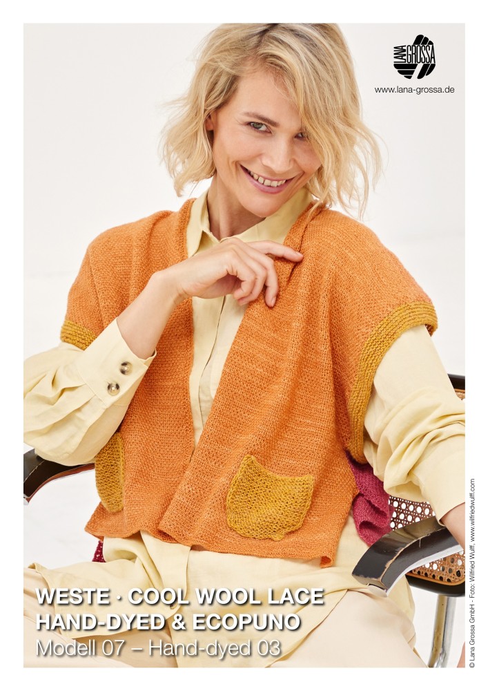 Weste Cool Wool Lace Hand-dyed & Ecopuno