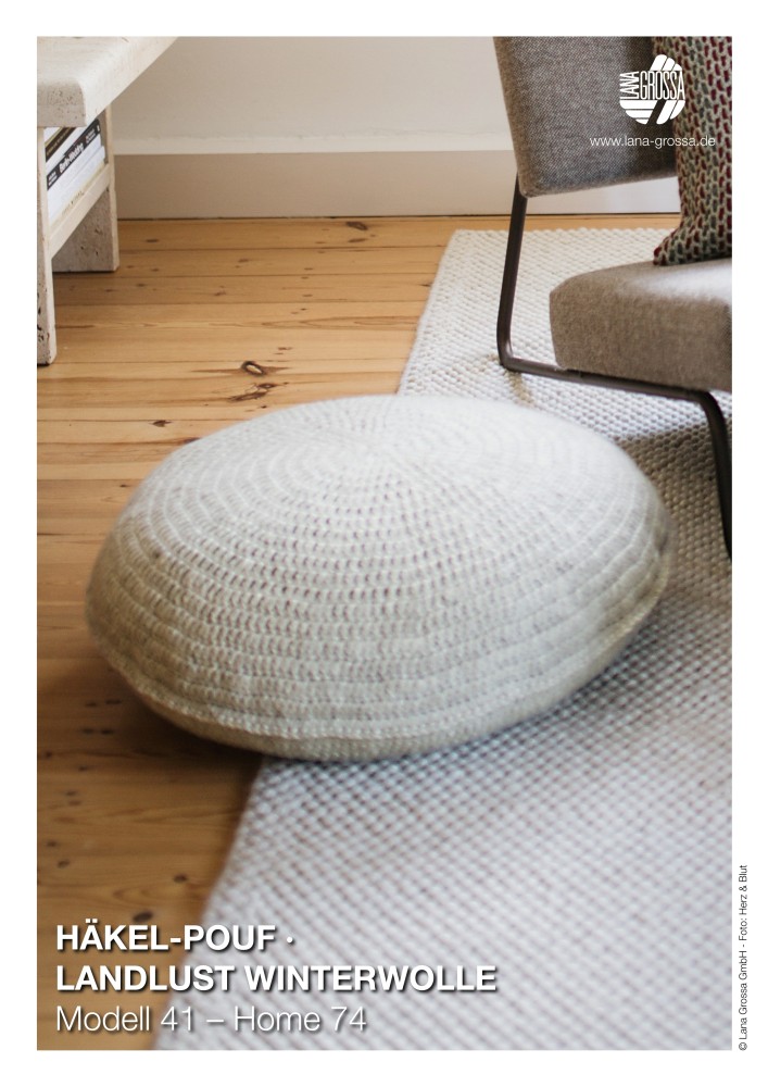 Häkel-Pouf aus Landlust Winterwolle