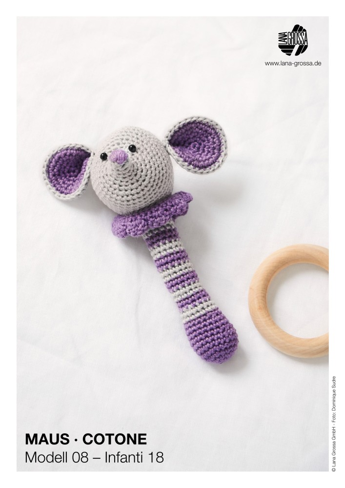 Maus Cotone - Häkelspielzeug Modell 08 Infanti 18