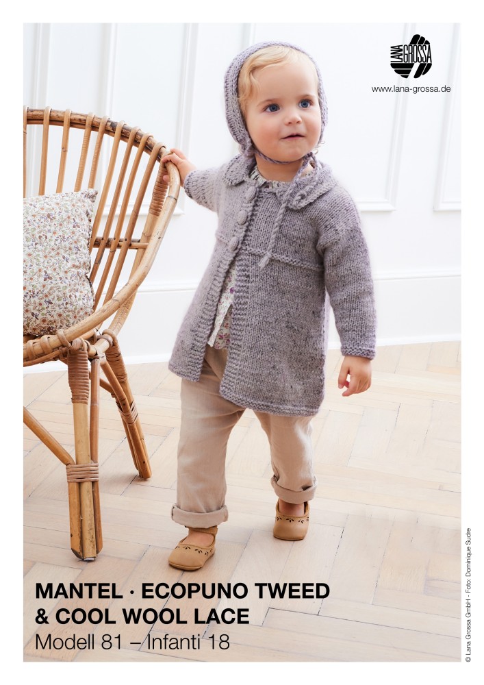 Mantel Ecopuno Tweed & Cool Wool Lace Modell 81 – Infanti 18