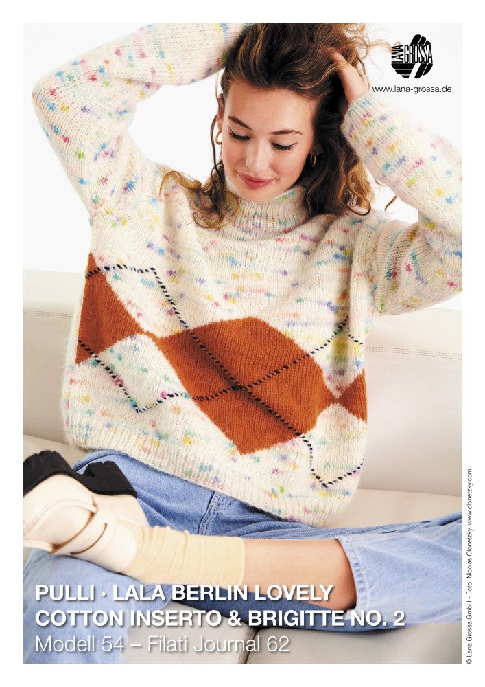 Pullover mit Rauten-Intarsie