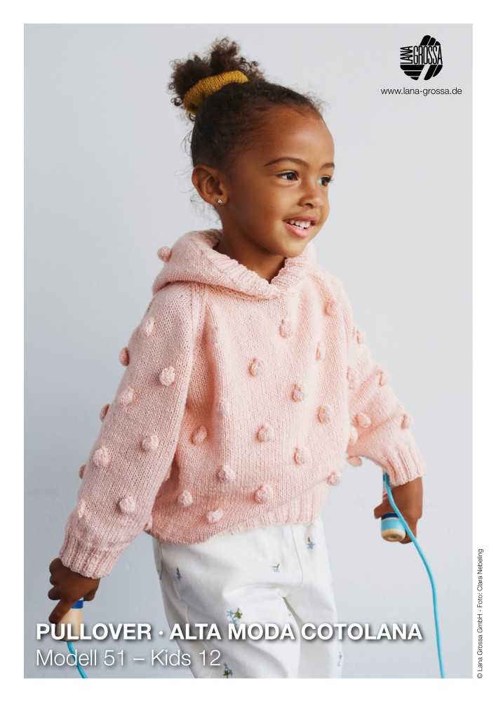 Pullover Kids mit Kapuze und Noppenmuster