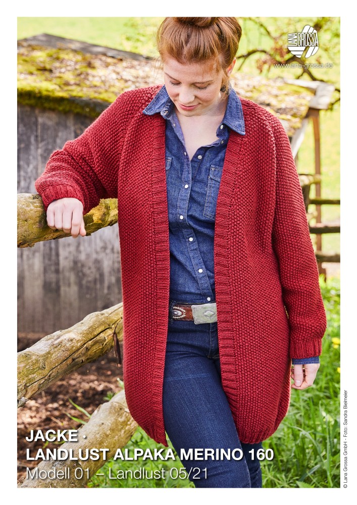 Jacke Landlust Alpaka Merino 160 Modell 01
