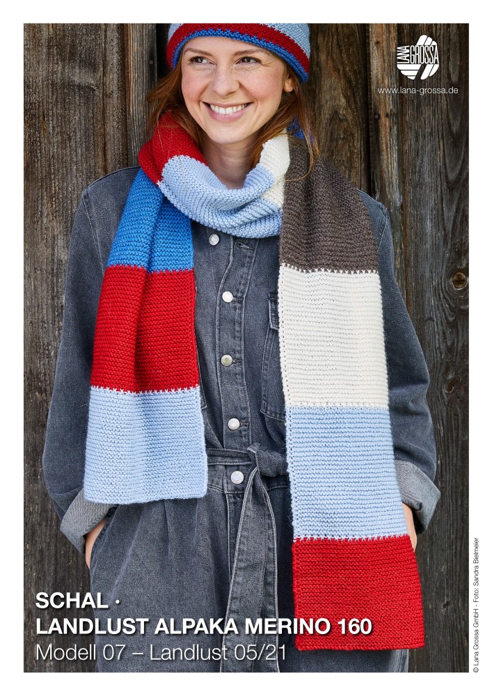 Schal Landlust Alpaka Merino 160 Modell 07