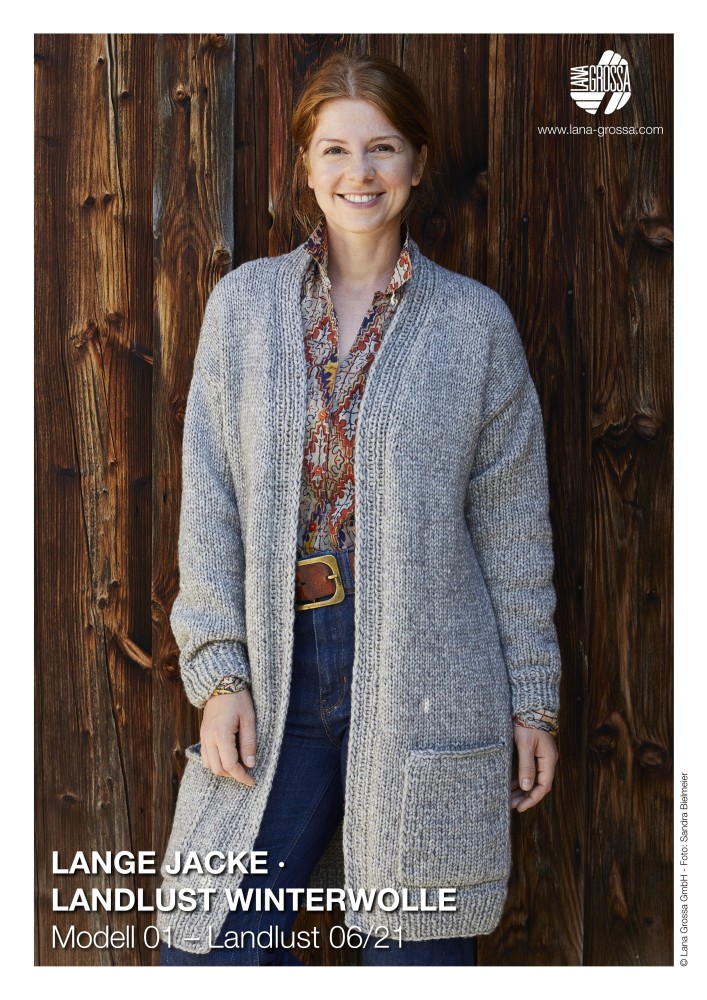 Lange Jacke Landlust Winterwolle Modell 01