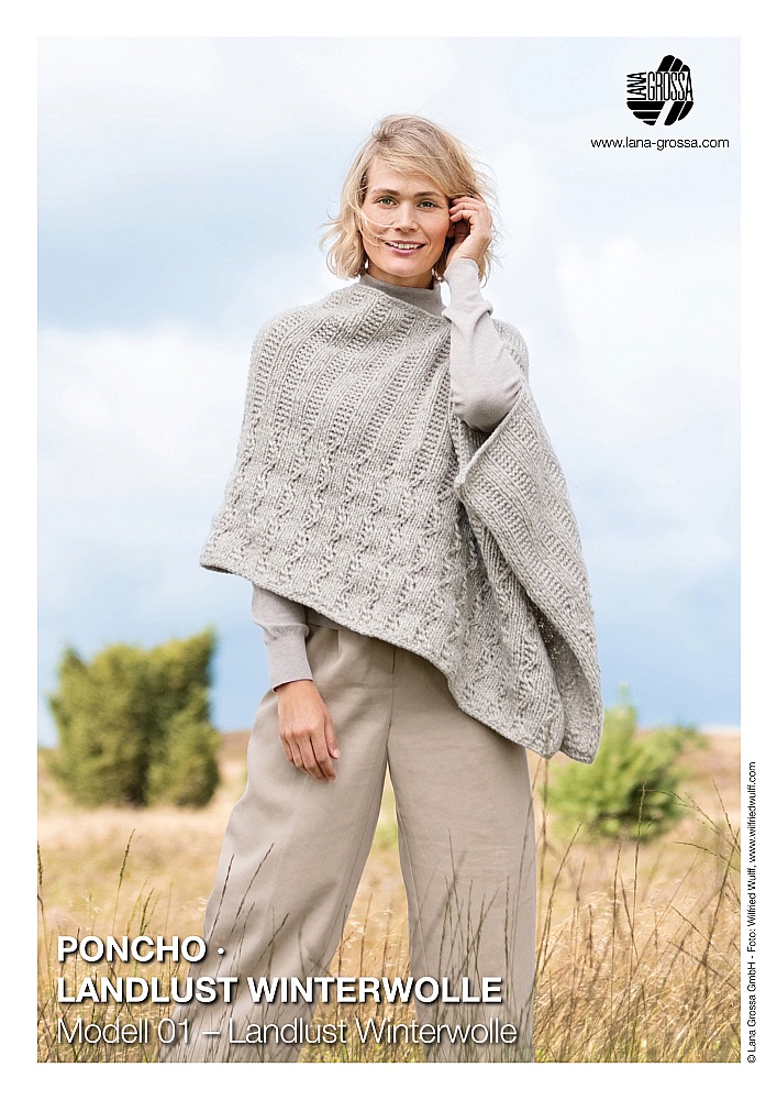 Poncho Landlust Winterwolle