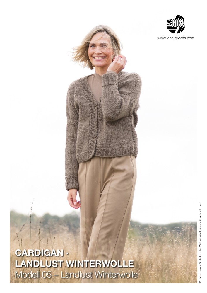 Cardigan Modell 05 – Landlust Winterwolle
