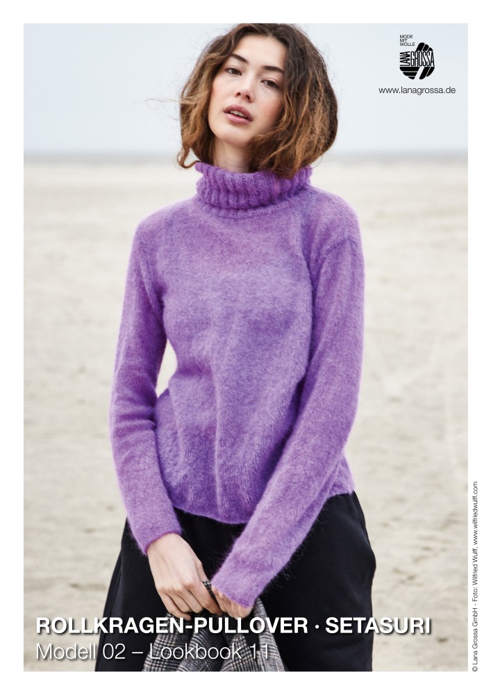 Rollkragen-Pullover Setasuri