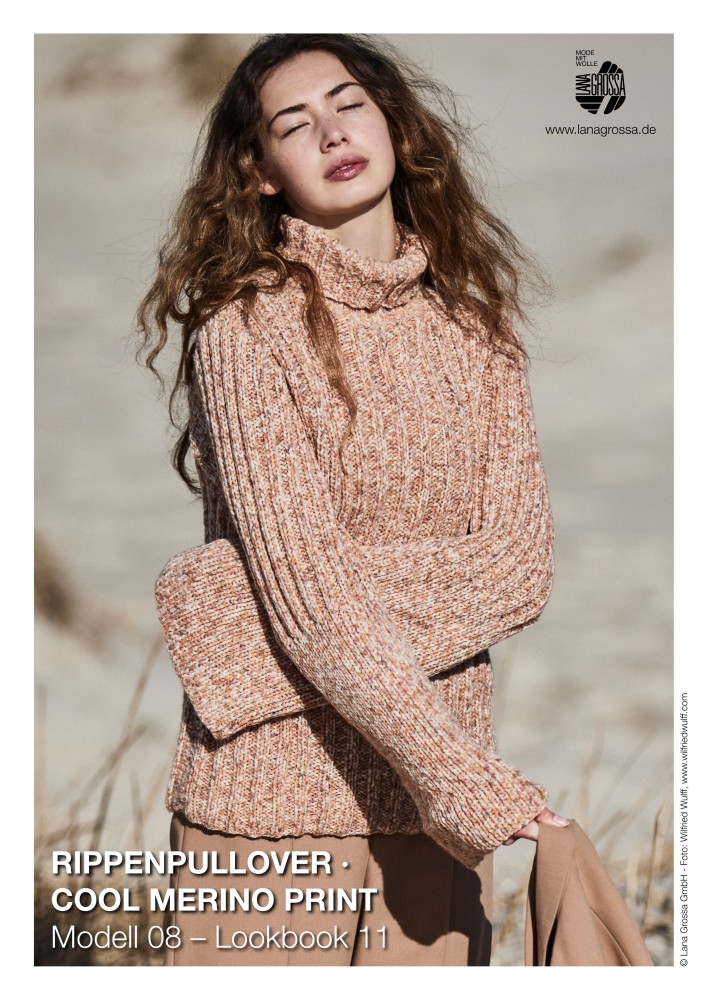 Rippenpullover Cool Merino Print