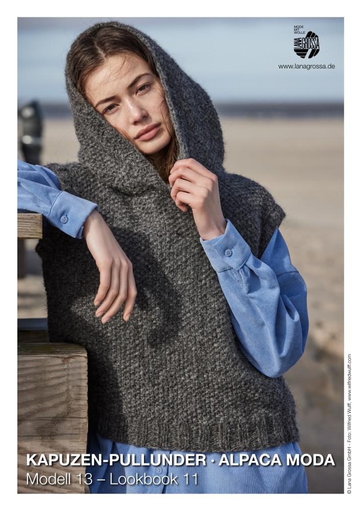 Kapuzen-Pullunder Alpaca Moda