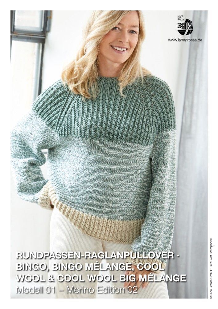 Rundpassen-Raglanpullover aus Merino Edition 02