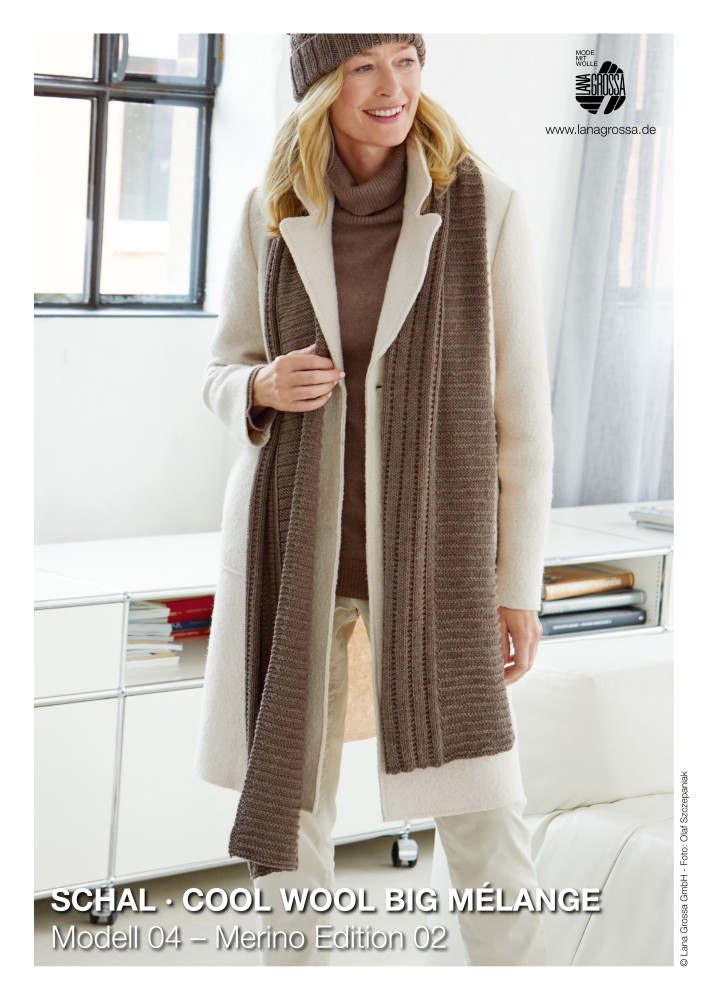 Schal Cool Wool Big Mélange Modell 04 – Merino Edition 02