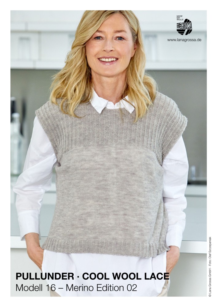 Pullunder Cool Wool Lace Modell 16 – Merino Edition 02