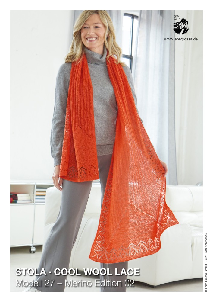 Stola Cool Wool Lace – Modell 27 Merino Edition 02
