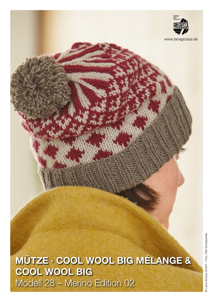Mütze aus Cool Wool Big Mélange & Cool Wool Big