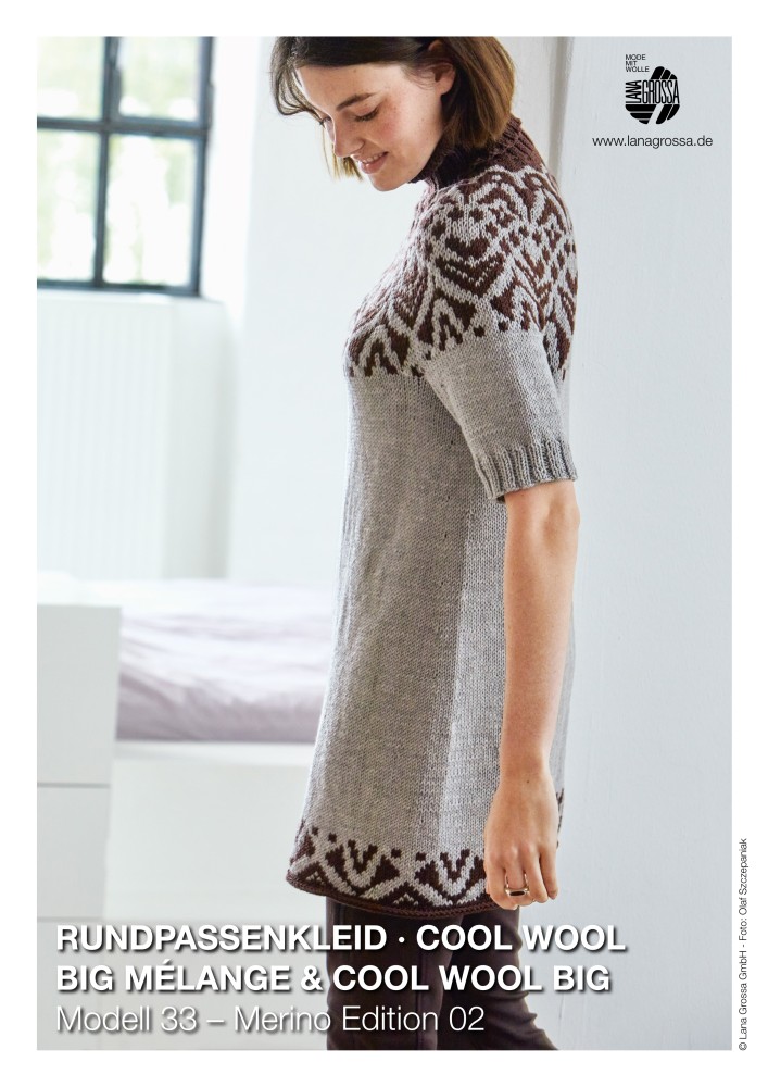 Rundpassenkleid Cool Wool Big Mélange & Cool Wool Big