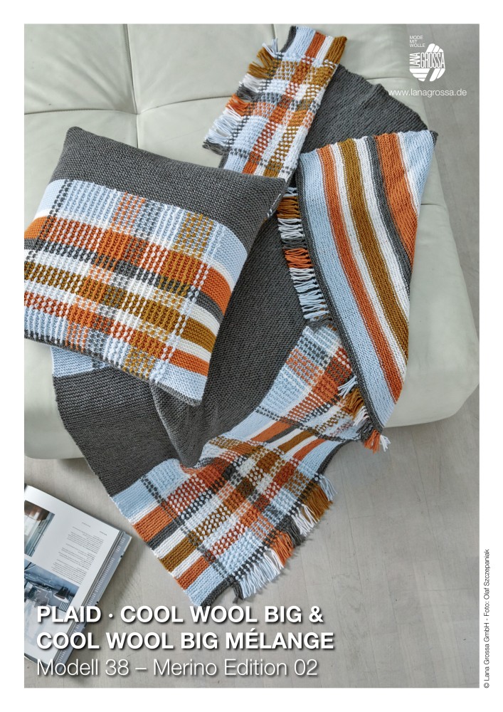Plaid mit Karomuster aus Cool Wool Big & Cool Wool Big Mélange
