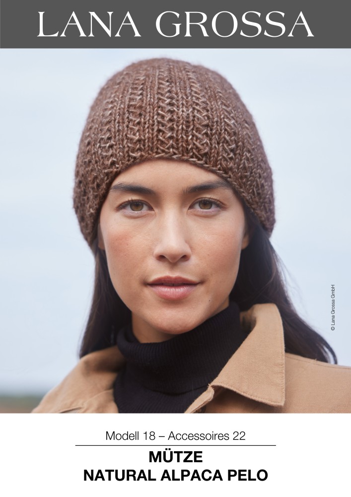 Mütze Natural Alpaca Pelo