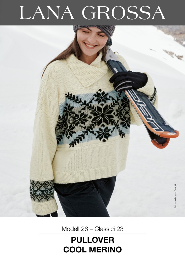 Pullover Cool Merino mit Jacquardmuster