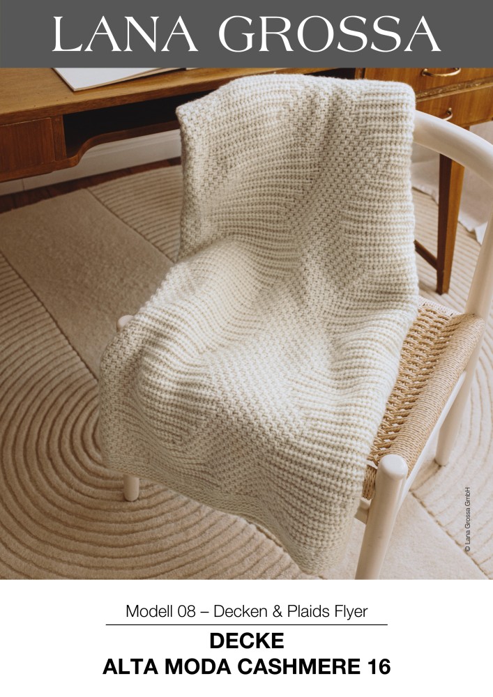 Decke im Zackenmuster aus Alta Moda Cashmere 16