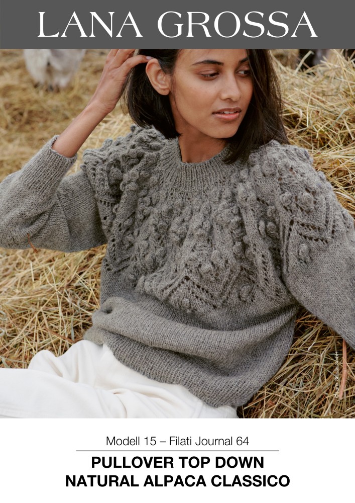 Pullover Top Down Natural Alpaca Classico