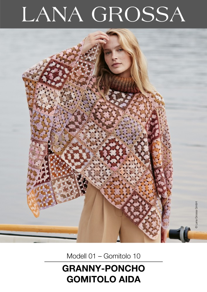 Granny-Poncho Gomitolo Aida