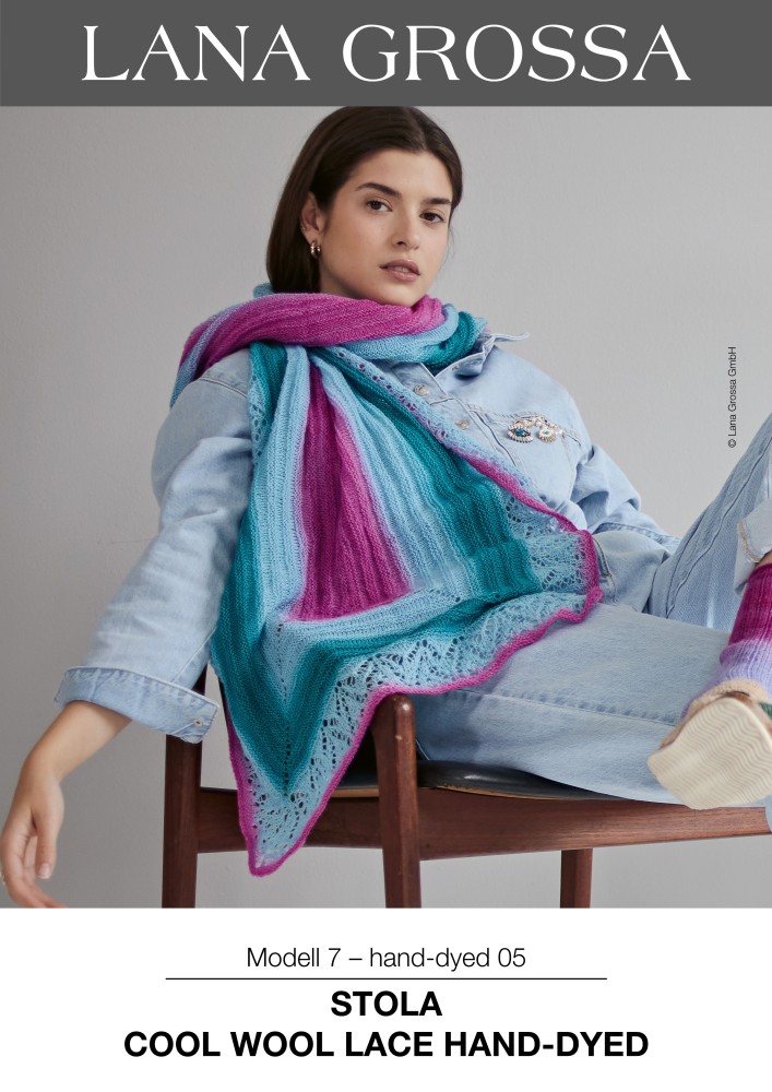 Stola Cool Wool Lace hand-dyed