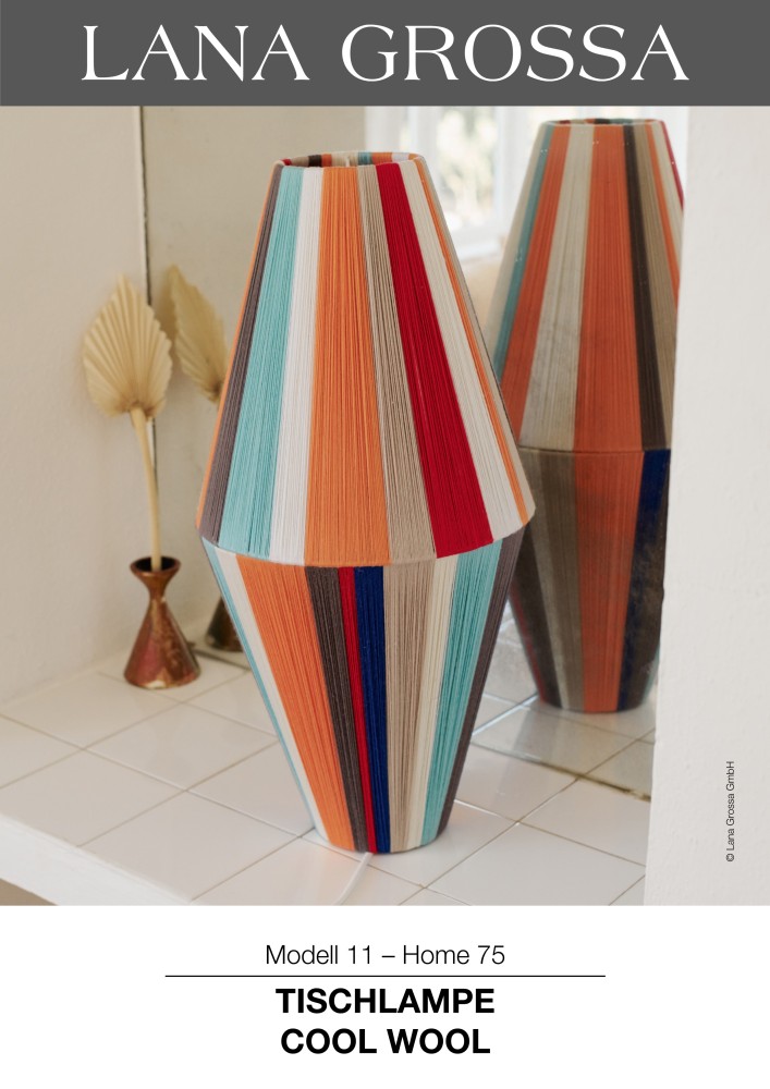 Tischlampe mit Cool Wool umwickeln