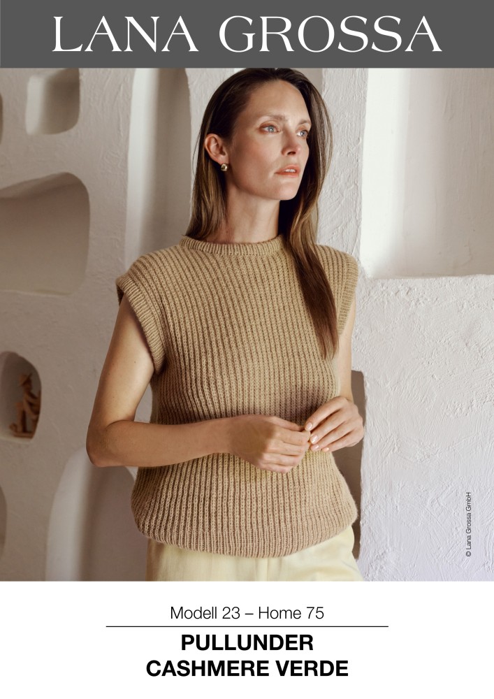 Pullunder Cashmere Verde im Halbpatentmuster