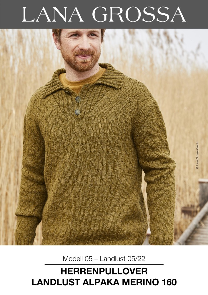 Herrenpullover Landlust Alpaka Merino 160