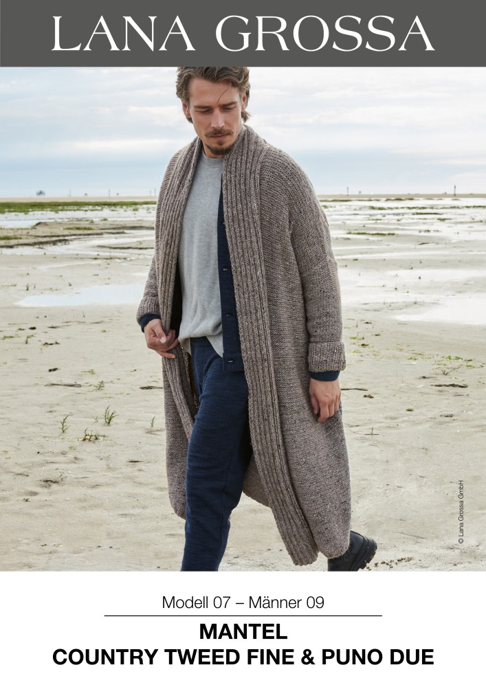 Mantel aus Country Tweed Fine & Puno Due für Herren