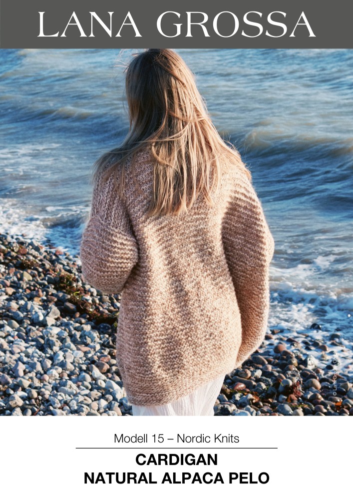 Nordic Knits Cardigan Natural Alpaca Pelo