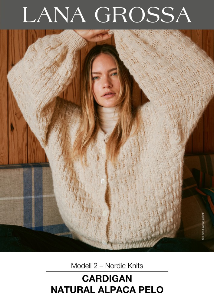 Cardigan Nordic Knits aus Natural Alpaca Pelo