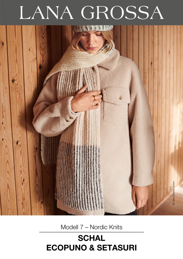 Schal Nordic Knits im zweifarbigen Patentmuster